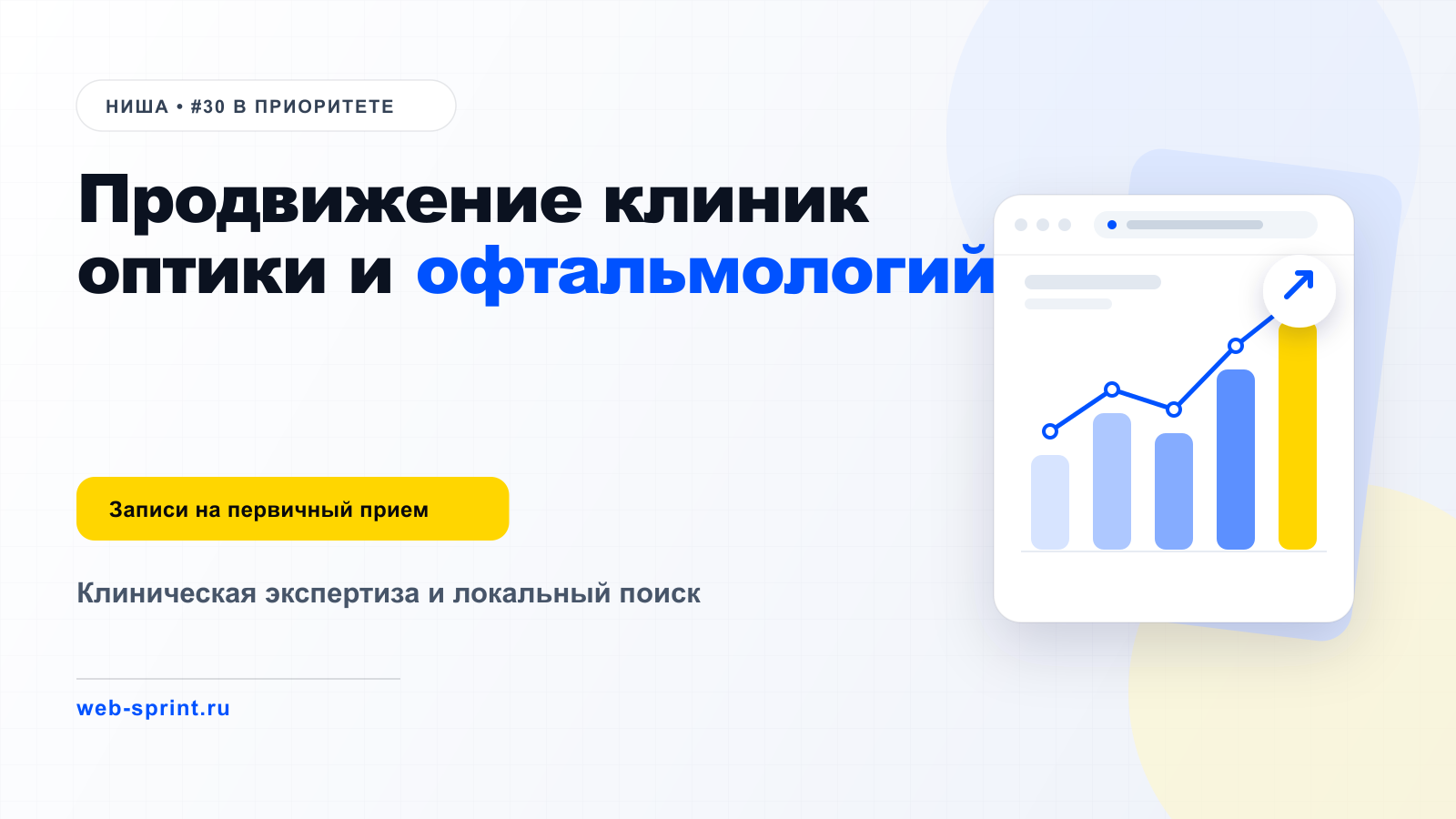 Продвижение клиник оптики и офтальмологий — ниша ВебСпринт